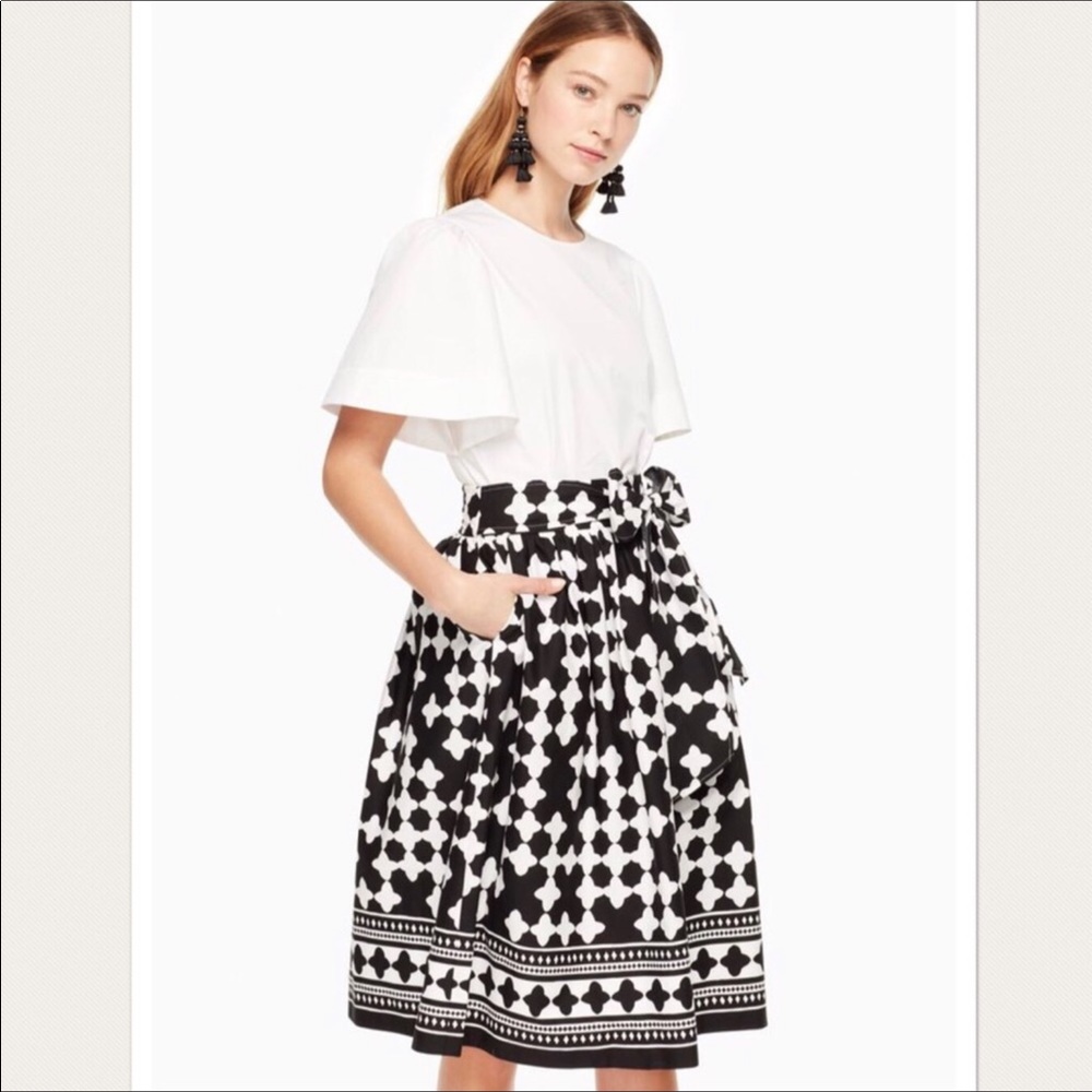 kate spade Lantern Poplin Skirt